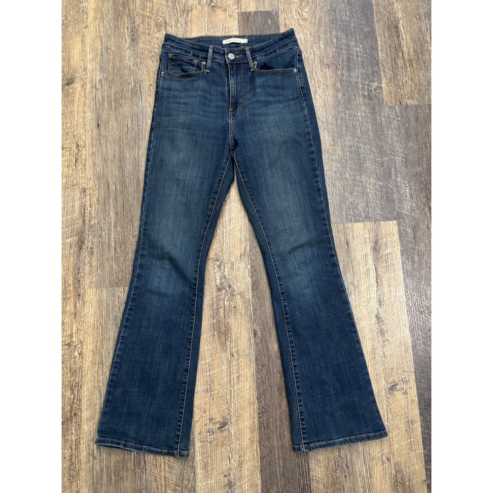 Levis 725 High Rise Bootcut Jeans Womens 28 Dark Wash Denim WaterLess 18737-0015